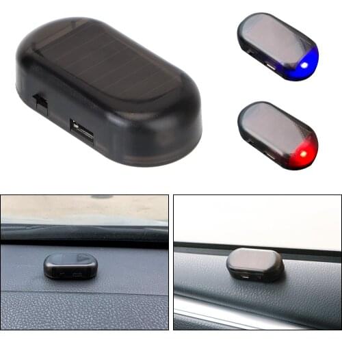 LED Flashing Imitation Wireless Warning Solar Powered Car Fake Security Light Simulated Dummy Alarm Anti-Theft Caution Lamp