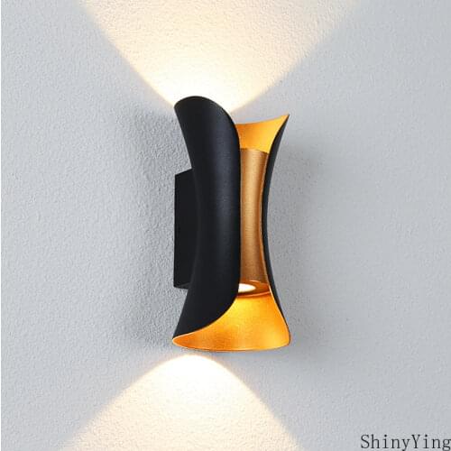 6W/10W Wall Lamp Outdoor Waterproof IP65 Porch Garden Wall Lamp & Indoor Bedroom Bedside Decoration Lighting Lamp Aluminum