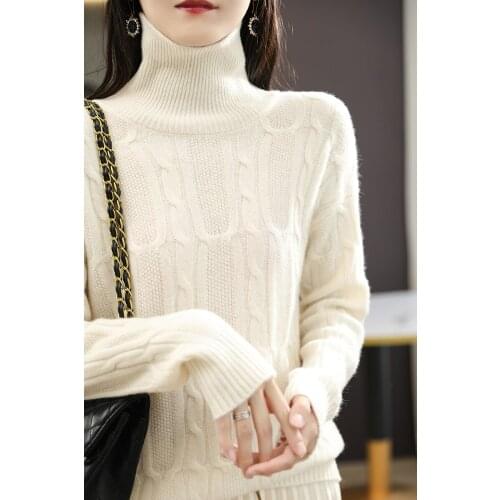 KOIJINSKY 2021 pure wool womens autumn and winter elderly knitted sweater Top womens choice