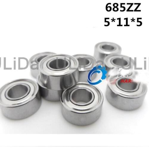 10pieces F685ZZ 5*11*5mm Bearing Edge bearing Flange bearings 685 F685Z F685ZZ chrome steel bearing