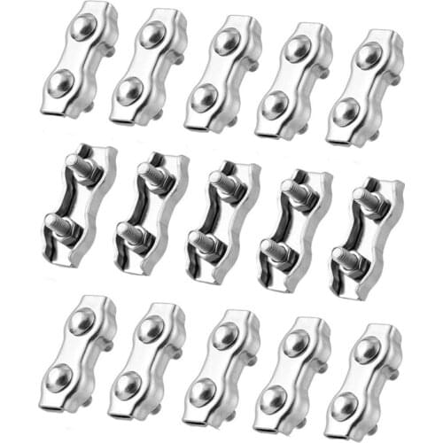 15Pcs Poly Rope Connector,Wires Splicer Wire Cable Clamp Connector for Electric Fences