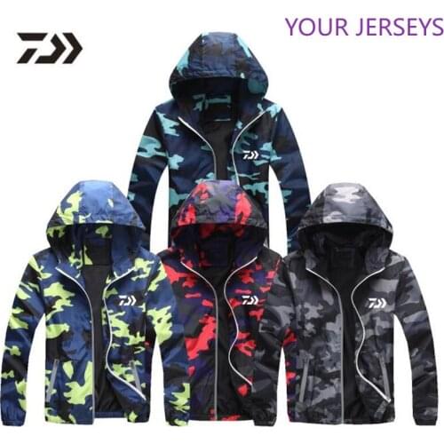 2020 Daiwa Fishing Clothing Top Quality Quick Dry Thin Camouflage Fishing Jackets Outdoor Sport Men Fishing Camping Clothes