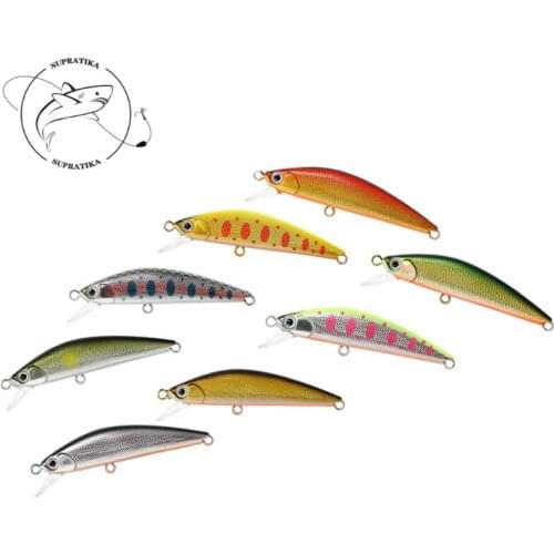 8 Colors 6.3cm/8g Artificial Minnow Sinking Fishing Lure Outdoor 3D High Simulation Eyes Sea Bionic Bait Plastic Hard Bait
