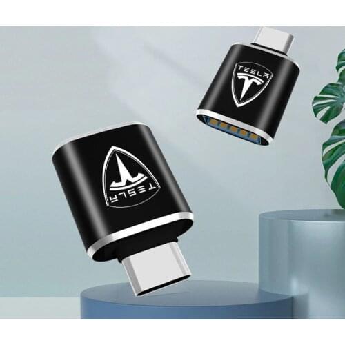 Car Adapter Type C To Usb Rear Air Outlet Modification Accessory Charger for Tesla Model 3 Model Y Car Accessories