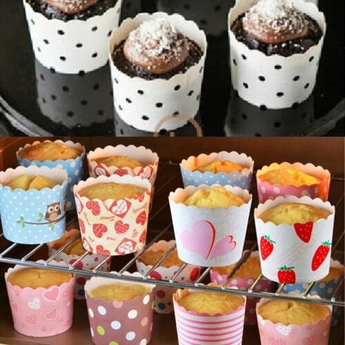 5x4.5x50pcs Fancy White Dot Bubbles Paper Cupcake Cups,Muffin Case Whosales,Party Cups Liner,Party Decoration,Disposable Tools