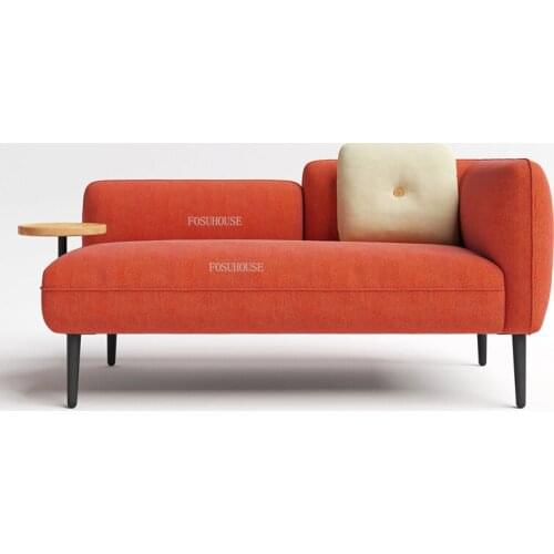 Nordic Double Seat Living Room Sofas Creative Fabric Backrest Sofa Living Room Furniture Lazy Lounge Chair Modern Balcony Sofa