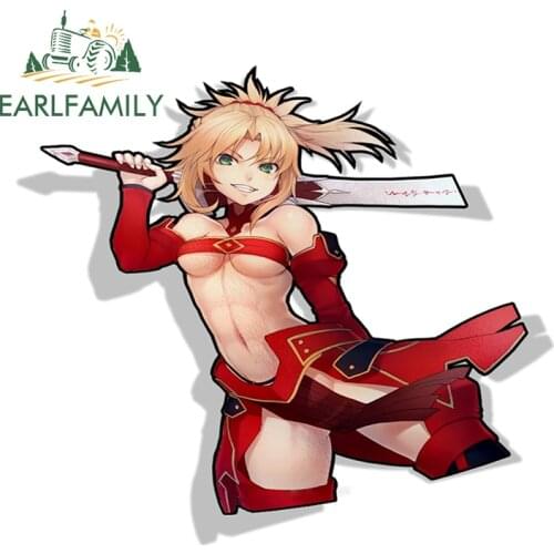 EARLFAMILY Car Sticker for Modred Saber Fate Grand Order Anime Vinyl Transfer Stickers JDM Rear Windshield Trunk Decal