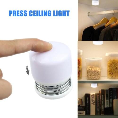 HiMISS Magnetic LED Night Light Battery Operated Spring Press Switch Table Lamp for Bedside Nursing