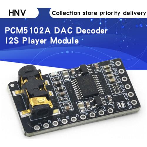 Interface I2S PCM5102A DAC Decoder GY-PCM5102 I2S Player Module For Raspberry Pi pHAT Format Board Digital PCM5102 Audio Board