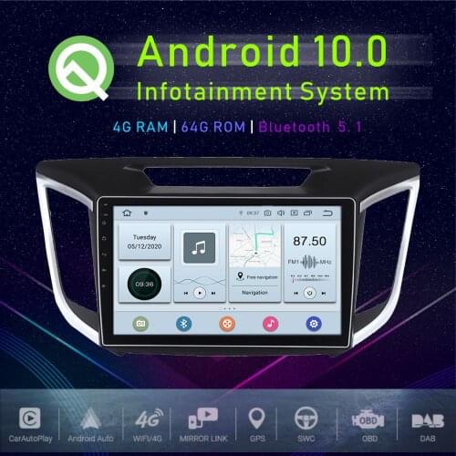 JSTMAX 10.2" Android 10.0 Car GPS Player For Hyundai IX25 2014 2015 2016 2017 Multimedia Radio Player