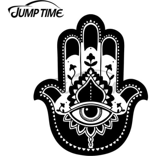 JumpTime 13 x 6.8cm Fatima Hamsa Hand Creative Car Sticker Bumper Window Motorcycle Decal Suitable for All Types of Vehicles