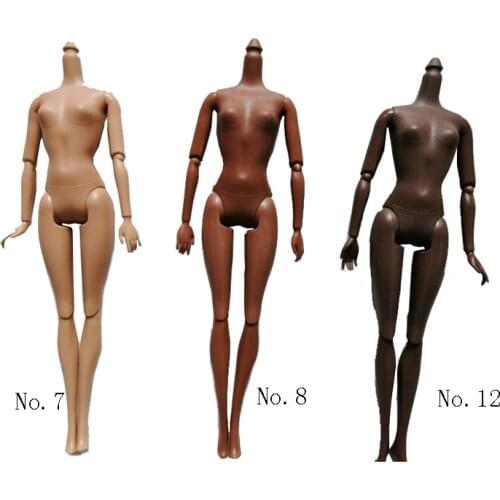 1 PC African Nude Doll without Head for Girls Dolls Baby Movable 11 Joints African Doll Toy Accessories Birthday Gifts