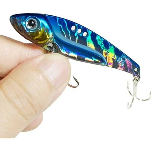5 Colors 3D Eyes Metal Vib Blade Lure 7/10/12/14/18G Sinking Vibration Baits Artificial Vibe for Bass Pike Perch Fishing