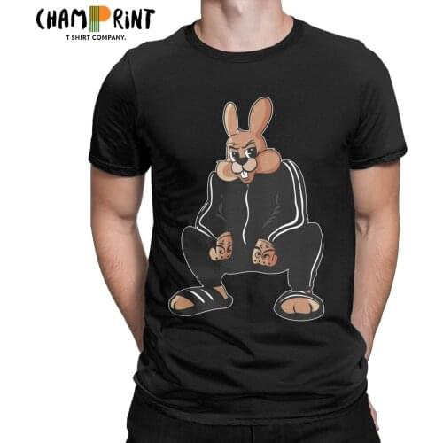 Mens T-Shirt Nu Pagadi Rabbit Russian Cyka Blyat Nu Pogodi Hipster 100% Cotton Tees Short Sleeve T Shirt Crew Neck Tops Unique