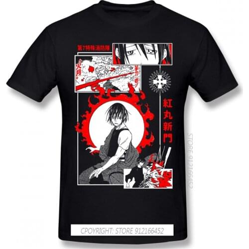 Benimaru T-Shirts Men Birthday Gifts Tee Crew Neck 100% Cotton Fire Force Shinra Infernals Obi Anime Clothes Humor TShirt