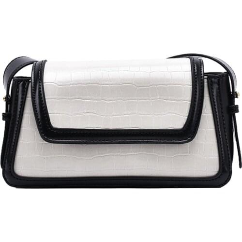 2020 new trendy messenger all-match white popular bag texture single shoulder small square bag Solid color chain fashion handbag