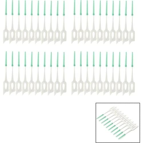 New 40Pcs Soft Clean Between Interdental Floss Brushes Dental Oral Care Tool 50JF