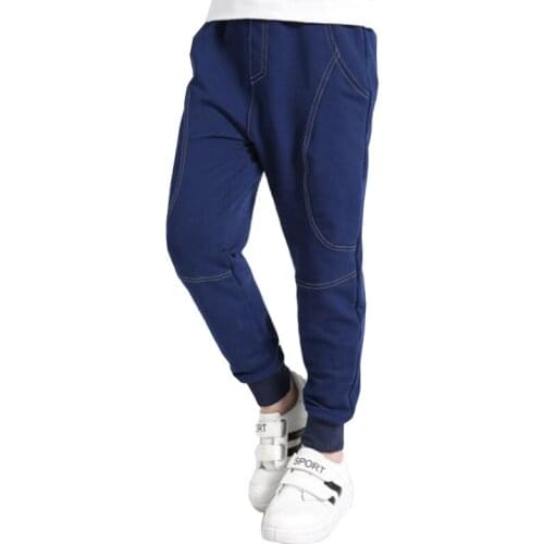 Boys spring autumn sports pants big Kids thicken Korean student fashion casual pants 5-15 years old childrens Quality clothing