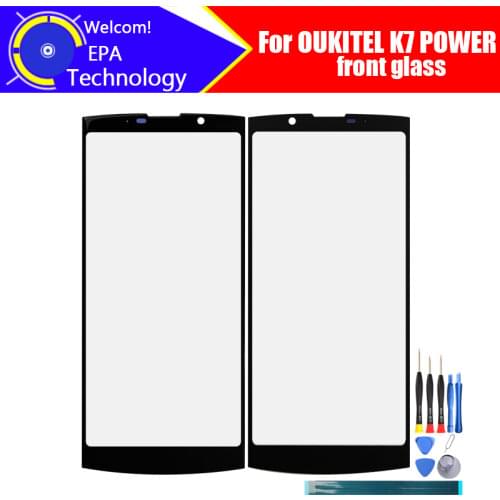 OUKITEL K7 POWER Front Glass Screen Lens 100% Original Front Touch Screen Glass Outer Lens for K7 POWER Phone +Tools+Adhesive