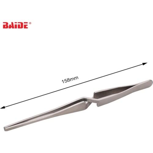 Wholesale 158mm Cross Lock Stainless Steel Reverse Action Tweezer Acrylic Nail Shaping Tweezers Maintenance Tools 200pcs/lot