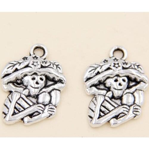 Wholesale 42pcs Tibetan Silver Shantou Charms Pendants 14x20mm