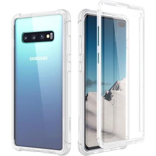Luxury Hard Case For Samsung S10 Plus case with screen protector Shockproof PC TPU Silicone 360 protection for S10 Plus