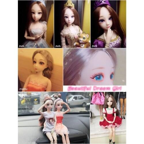 30CM Bjd Doll Beautiful Princess Doll Baby Dolls Accessories 3D Eyes 20 Joints Moveable Nude Body DIY Hair Doll Girls Toys QX2D