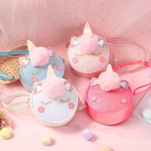 Kids Pures and Bags Cartoon Cute Unicorn Crossbody Bags for Women Small Coin Pouch Girls Money Clutch Bag Purse Phone Purses