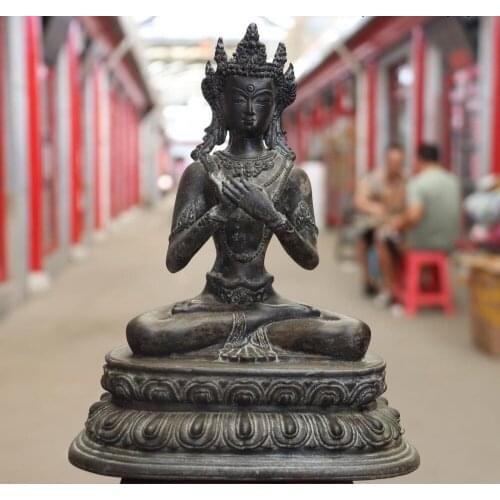Tibet Copper Bronze Vajradhara Vajrasattva Guan Yin Kwan Yin Buddha Statue