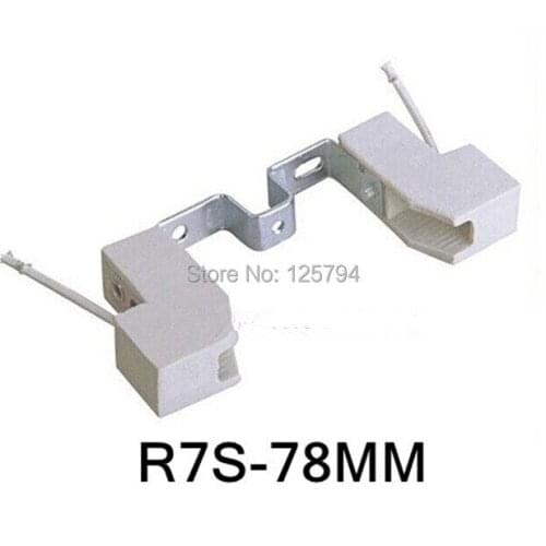 High quality led R7S 78MM led bulb lamp bases ceramics shell lamp holder with line r7s lighting bases 78mm R7S Lamp base