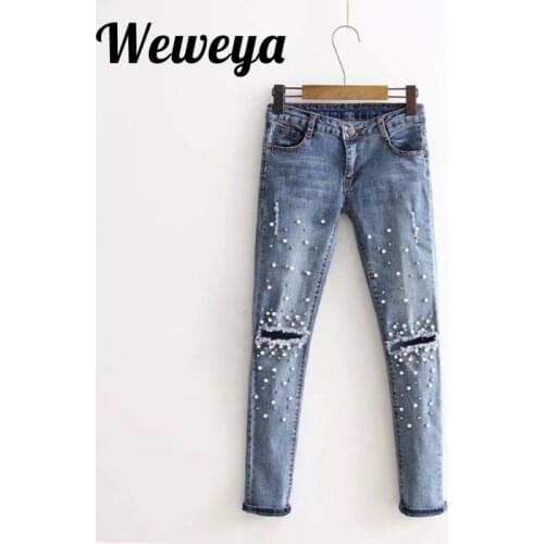 Женские рваные джинсы Weweya China At AliExpress