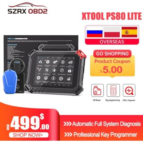 XTOOL PS80 Lite OBD2 Diagnostic Tool Full System IMMO DPF TPMS Reset Auto Scan Code Reader Free Update Online KO X431 V V+ MK808