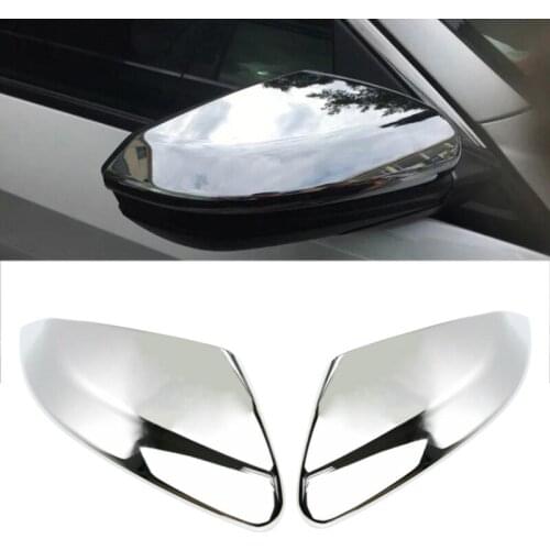 1 Pair Chrome Car Front Rearview Side Wing Mirror Cover Cap ABS Fit for Honda Civic 2016 2017 2018