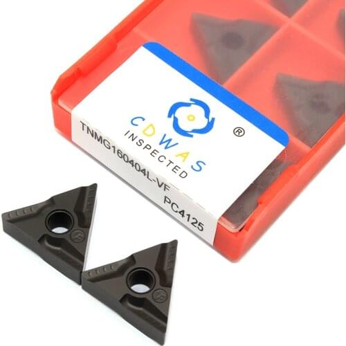 10PCS TNMG160404 L VF PC4125 High Quality Carbide Inserts Steel Parts External Turning Tool TNMG 160404 CNC Lathe Tool For Steel