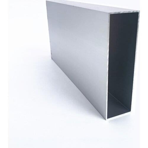 100mm*25mm*1mm square tube aluminum alloy hollow pipe rectangle straight duct vessel 100/200/300/400/500/550mm length