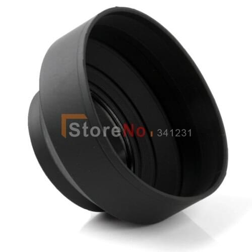 100% New 72mm 3-Stage Rubber Lens Hood for Canon EF-S 18-55 mm f/3.5-5.6 IS Rebel T2i T1i 350D 400D 450D 1000D