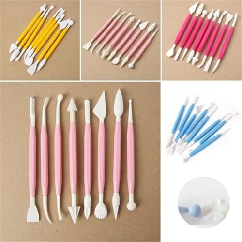 8pcs/Lot Fondant Cake Pastry Carving Cutter Patterns Flower Sugar Craft Modelling Tools Clay Fondant Cake Decorating Baking Tool