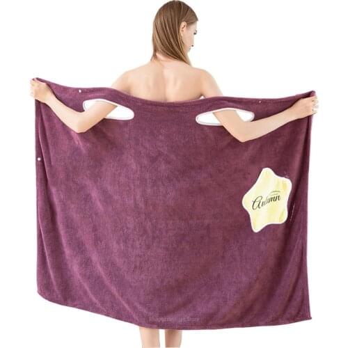 Wearable Bath Towel Superfine Fiber Towels Soft and Absorbent Chic Towel for Autumn Hotel Home Bathroom Gifts Women Bathrobe