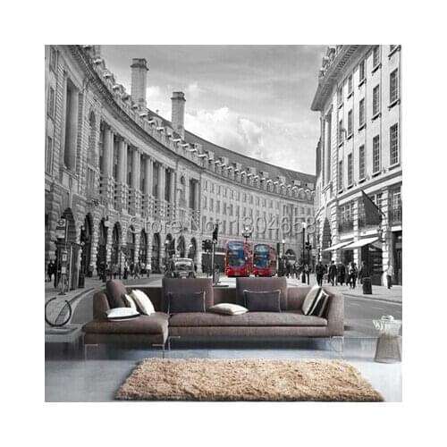 Free shipping custom modern 3D murals and vintage British style sofa bedroom TV background wall wallpaper