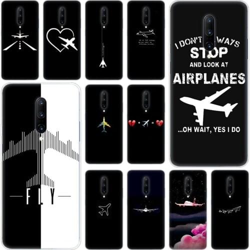 Hot aircraft Airplane fly patterned Soft Silicone Fashion Transparent Case For OnePlus 7 Pro 5G 6 6T 5 5T 3 3T TPU Cover