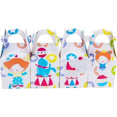 Circus Favor Box Candy Box Gift Box Cupcake Box Boy Kids Birthday Party Supplies Decoration Event Party Supplies