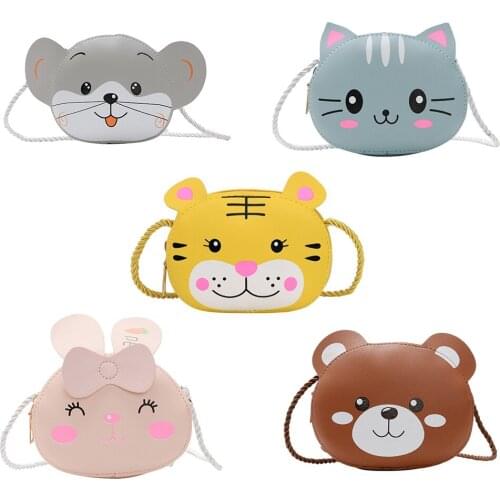 Kids Girl Crossbody Bags Cute Cartoon Animal Coin Purse Handbag Children Wallet Small Coin Shoulder Bag Backpack