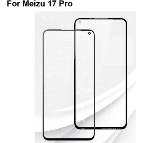 For Meizu 17 Pro Front LCD Glass Lens touchscreen For Meizu 17Pro Power Touch screen Panel Outer Screen Glass without flex