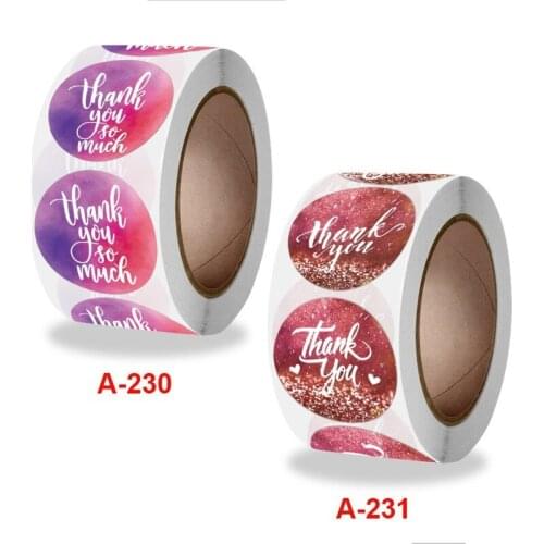 Hot Spot Roll Packing Decorative Paper Labels for Gift Thank You Sealing Sticker for Envelope Decorative Self-adhesive Stickers