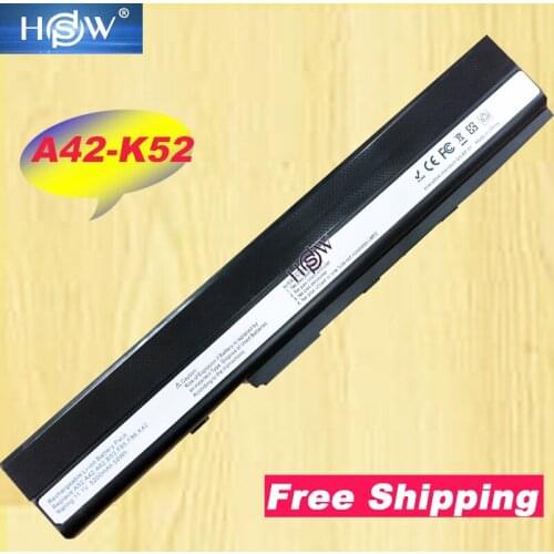 HSW New laptop battery for Asus A52 A52J A52F A52JB A52JK A52JR K42 K42F K42JB K42JK K52F K52J A31-K52 A32-K52 A41-K52 A42-K52