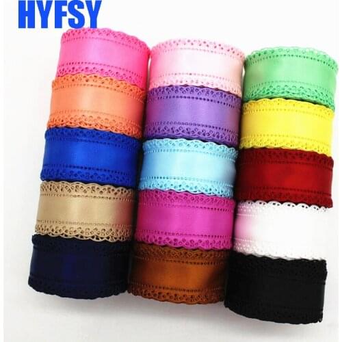 Hyfsy 10067 30mm Hollow lace ribbon 10 yards DIY hair accessories clothing handmade belt Solid satin polyester Hair bow