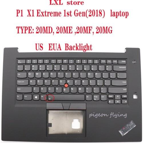 P1 X1Extreme keyboard for 2018 Thinkpad laptop US EUA keyboard with c cover,BEZEL FRU 01YU756 01YU757 SN20R58841 SR20R58769