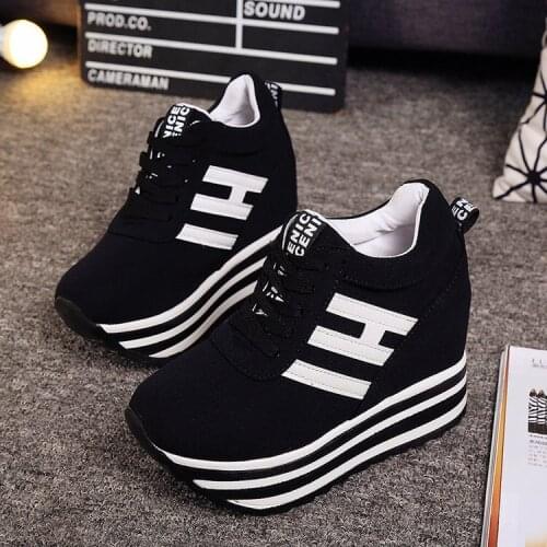 Fashion Height Increasing Shoes Woman Casual Platform Shoes Breathable Ladies Wedge Sneakers Women Casual Shoes