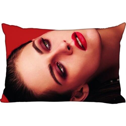 Cool Girl Kristen Stewart Pillow Cover Bedroom Office Decorative Pillowcase Rectangle Zipper Pillow Cases Satin Fabric 10-10