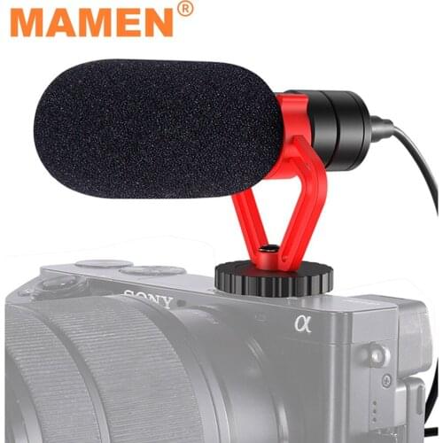 MAMEN KT-G3 Professional Recording Microphone With Shock Absorber 3.5mm Interface For DSLR Camera DV Phone Vlog Recording